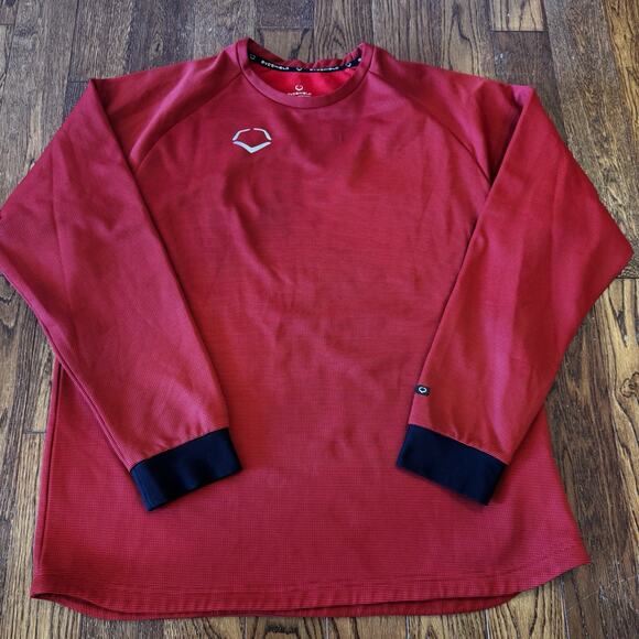 EvoShield Men's XL Fleece Lined Pullover Sweatshirt Red Activewear Athleisure - Picture 1 of 10